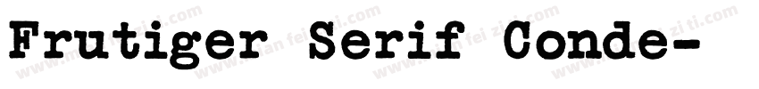 Frutiger Serif Conde字体转换
